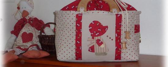 Corbeille Sunbonnet Rouge et Lin