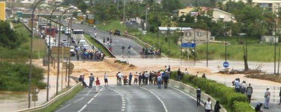 Un déluge s'abat en ce moment sur la Martinique!
