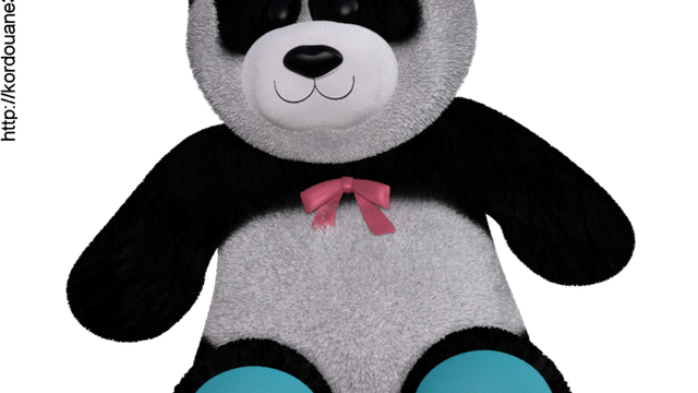 Tube d'ours en peluche panda (render-image)