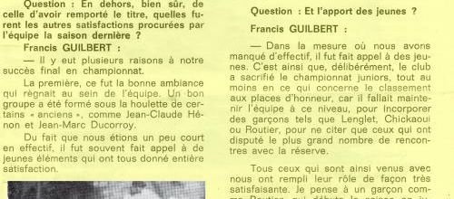 Allez Calais 1978/1979 n° 2, 3,5, 6,11, 12, 15 : La réserve