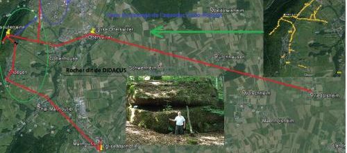 Un petit rappel des points GPS relevés sur le terrain et la découverte du Rocher de Didacus. (Albert Fagioli)