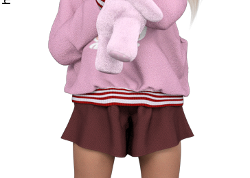 Tube fillette : Je suce mon pouce (render, poser, png)