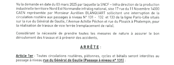 Travaux de voie ferrée à Phalempin
