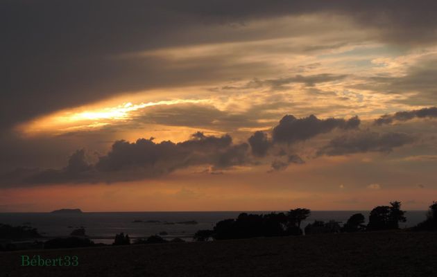 coucher de soleil à Pors-Scaff
