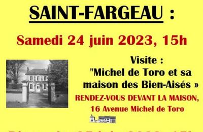 Journées du Patrimoine de Pays et des Moulins 2023 à St Fargeau