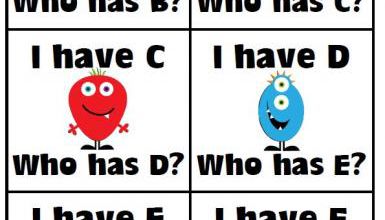 I have - who has ?  Alphabet et nombres