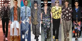 mode fashion floral menswear