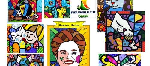 Illustrations porte-manteaux -Romero Britto