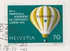 Carte philatélique Montgolfière - 64ème congrès mondial d'espéranto - Lucerne