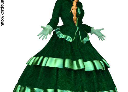 Tube de femme en vert (carnaval-render)