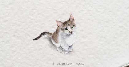 Tableau du samedi 62 : Chat miniature