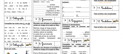 Plan de travail CE1 2014-2015 numéro 5