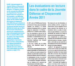 Résultats en lecture aux Journées Défense et Citoyenneté 2011