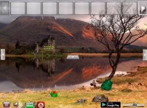 Lake castle land escape soluce