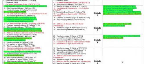 Prog Diff maths pour un élève (niveau CP)