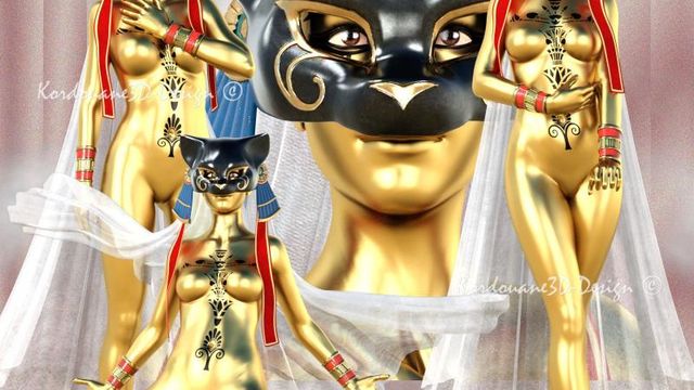 Statue or masque Bastet (png)