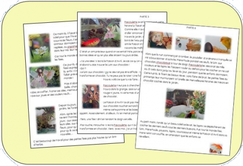 * Lecture: la fée de pâques et le lutin aux chocolats