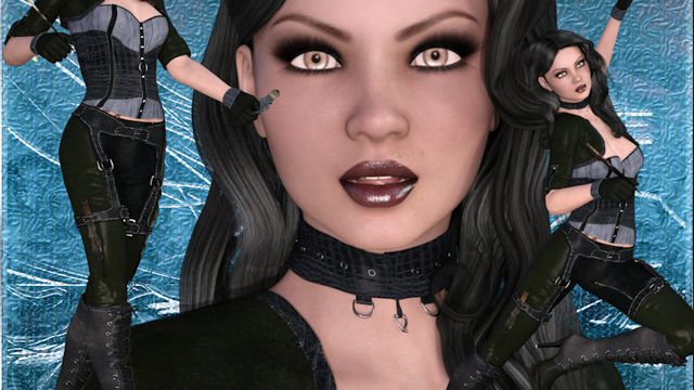 Lara : 3 tubes de fille gothique (image-png)