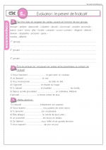 Evaluation de conjugaison CM1