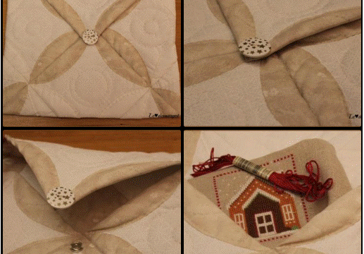 Pochette patchwork  comme une enveloppe