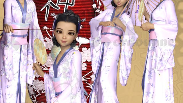 Ayako geisha Toon (Render-png)