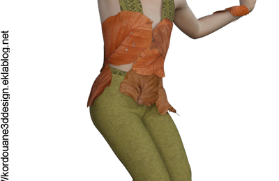 Tube de fillette elfe dansant (render-image)