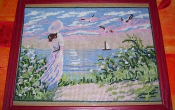 Canevas Femme à la mer