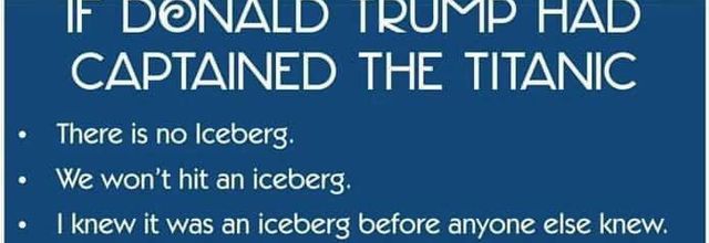 Donald Trump as captain on RMS Titanic