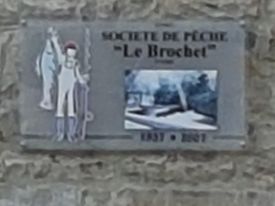 Pêcher la truite dans le Bocq au coeur du village d'Yvoir