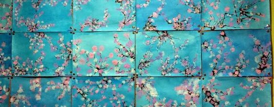 Branches de cerisier en fleurs (idée pinterest)
