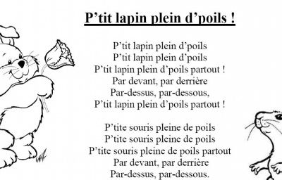 Comptine "P'ti lapin plein de poils"