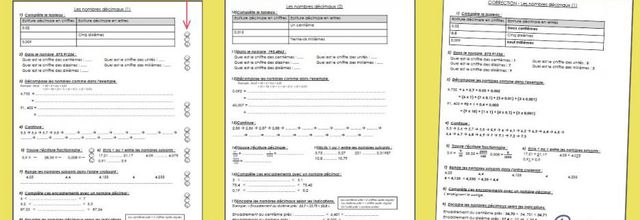 Nombres décimaux - Exercices ou Bilan - CM2