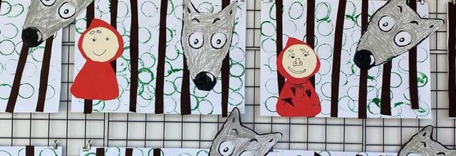 Idée arts Pinterest : autour du Petit Chaperon rouge (maternelle)