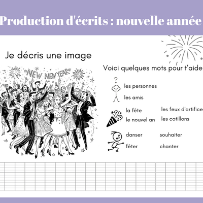 Production d'écrits nouvel an pour le cycle 2