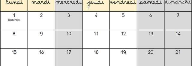 Calendrier 2025 2026