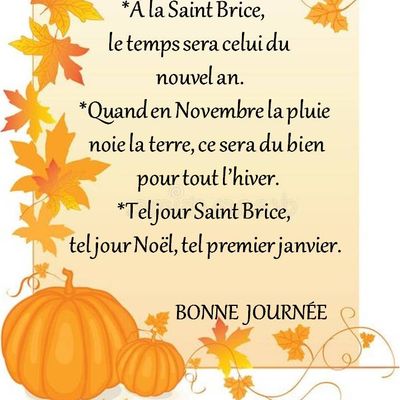 Dictons * Fête Brice * grille prénom !