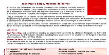 Une parution récente