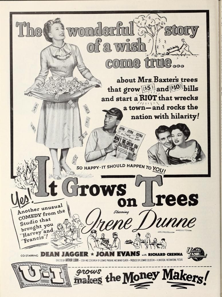 IT GROWS ON TREES BOX OFFICE USA 1952