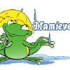 745 - la grenouille - pluie - signature, gif animé, blinkie