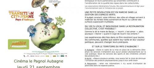 Projection "Zéro phyto 100% Bio"