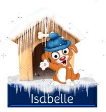 657 -656  Chien neige - signature, hiver, neige, blinkie, gif animé