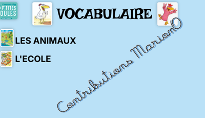 PTITES POULES Vocabulaire: nouvelle contribution MarionO