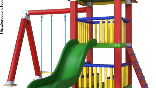 Tube jeu extérieurs pour enfant (render-image)