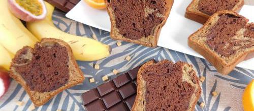 Banana bread marbré 