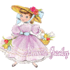 272 Fille tulipes, signature animee, blinkie