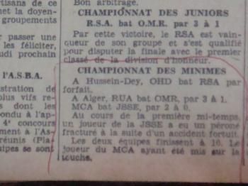 1933-1934 MCA champion d'Alger minimes