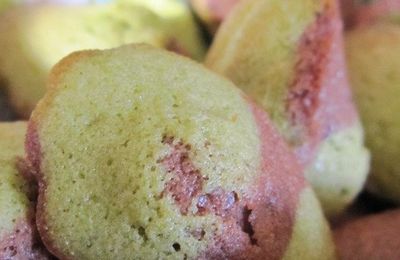 Madeleines marbrées thé matcha & chocolat