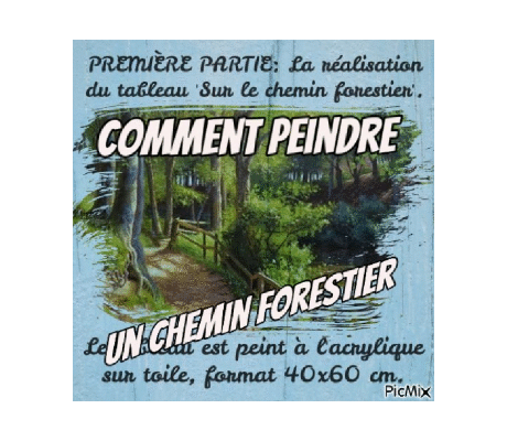 Dessin et peinture - vidéo 3785 : Comment peindre un chemin forestier 1/2 ? - acrylique ou huile. 