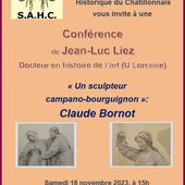 Une conférence de Jean-Luc Liez sur Claude Bornot, sculpteur qui a réalisé la superbe "mise au tombeau" de l'église Saint-Vorles - Châtillonnais en Bourgogne