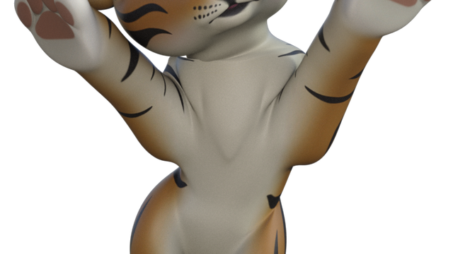 Image de tigre Toon (render-png)